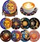 8 Pcs Diamond Art Coasters Kit for Adults - Sun and Moon Painting Set With Holder Cork Pads - DIY Dots Painting Crafts for Beginners